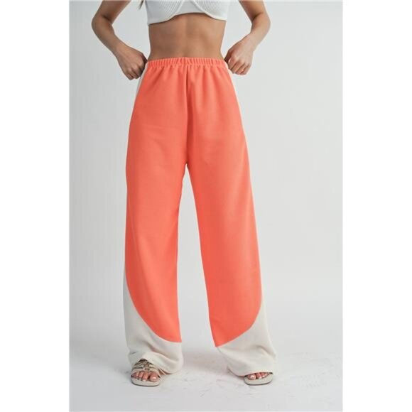 Two Toned Wide Leg Pants - Picture 2 of 9